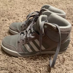 Adidas gray high tops